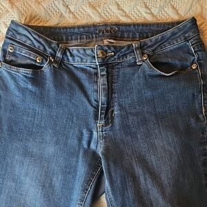 Cache Blue Flare Wide Leg Jeans